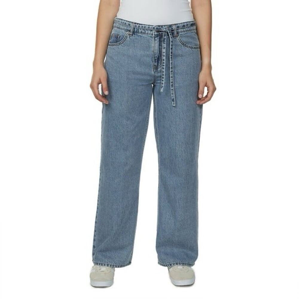 Buffalo Jeans Women's Wide Leg Belted Jean Size 20 Light Wash